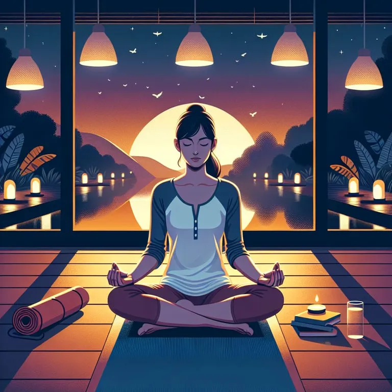 감정 해소 요가로 긴장 푸는 저녁